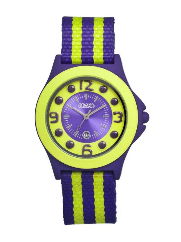 Crayo Carnival Nylon-Band Unisex Watch w/Date