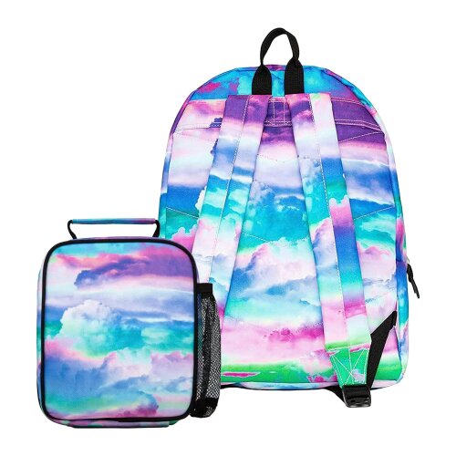 Hype Cloud Hues Multi Backpack & Lunch Bag Set Boys Girls School Travel Bundle