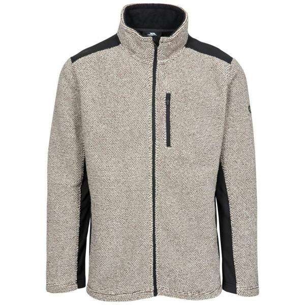 Trespass Mens Farantino Fleece Jacket - Truffle Brown Stripe - 