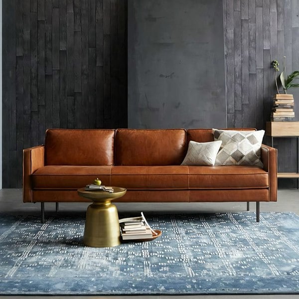 Barbican Three Seater Sofa, Real Leather For Clearance-Sofas-Weilai Concept-Weilai Concept