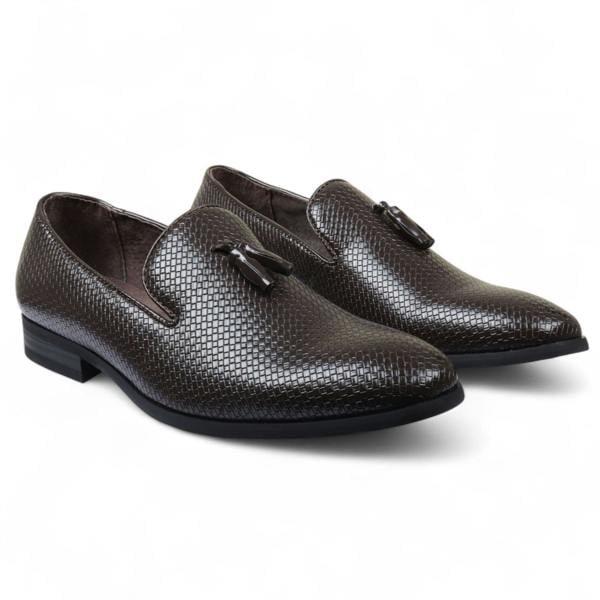 Dolcetto Men’s Formal Tassel Loafers Slip-On Leather Shoes