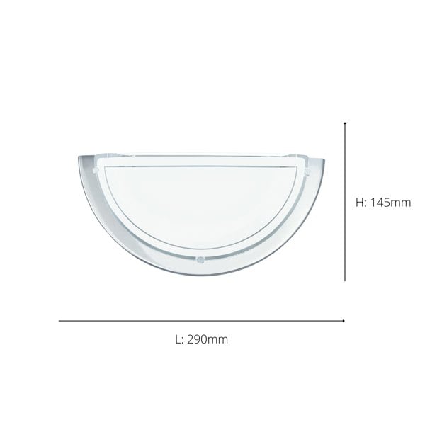 EGLO Planet 1 Semi-Circular Steel Chrome Ceiling Light