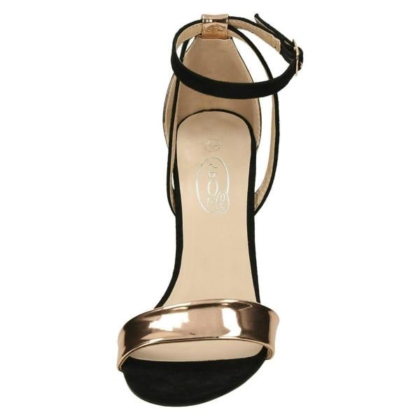Spot On Ladies Spot On High Heel Ankle Strap Sandals