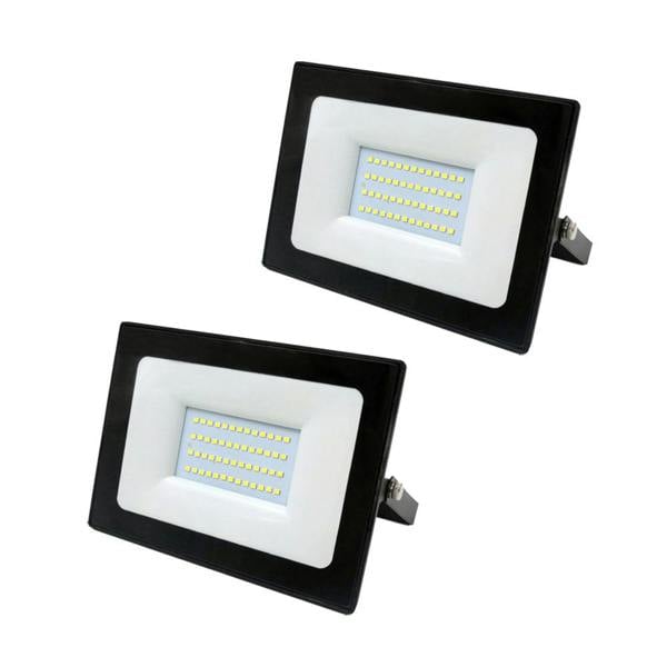ENER-J 30W Slim LED Floodlight 4000K, 2 Years Warranty, Slim and Sleek Design (Pack of 2)