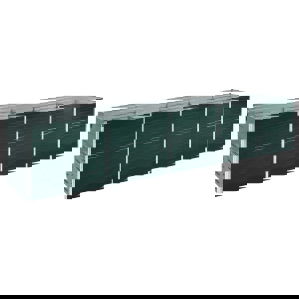 Berkfield Garden Raised Bed Galvanised Steel 400x80x45 cm Green