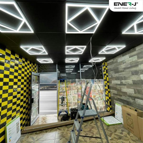 ENER-J Double Square Borderline LED Panel, 60x60 40W 4000 Lumens, 3 Years warranty | Pack of 6 - 4000K