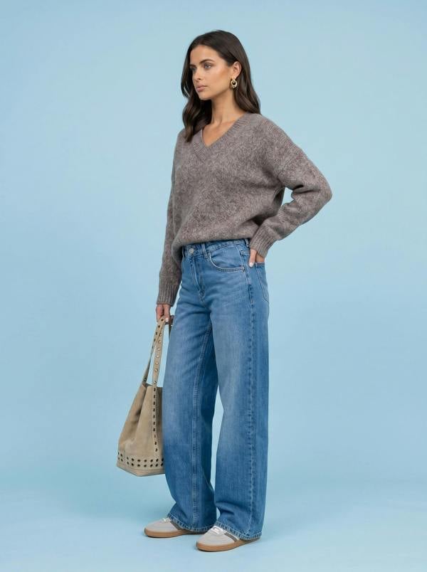 Urban Bliss Wool Blend V Neck Jumper