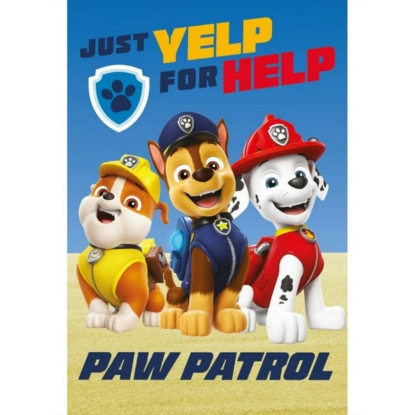 Paw Patrol Yelp For Help Fleece Blanket - Blue/Multicoloured