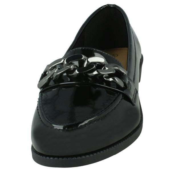 Spot On Ladies Spot On Smart Slip On Loafers F80545