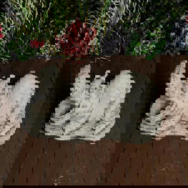 Stone Cast Large Hippo Ornament 