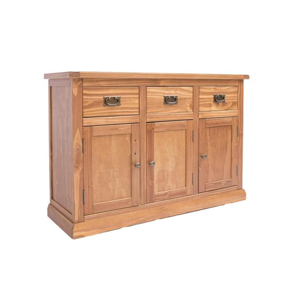 Cabinet Bits Tirolo Lacquered 3 Drawer 3 Door Sideboard Brass Drop Handle