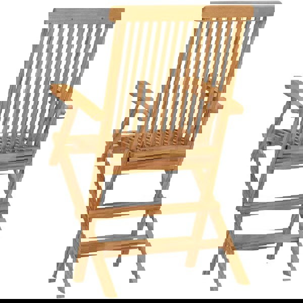 Berkfield Folding Garden Chairs 8 pcs Solid Teak Wood