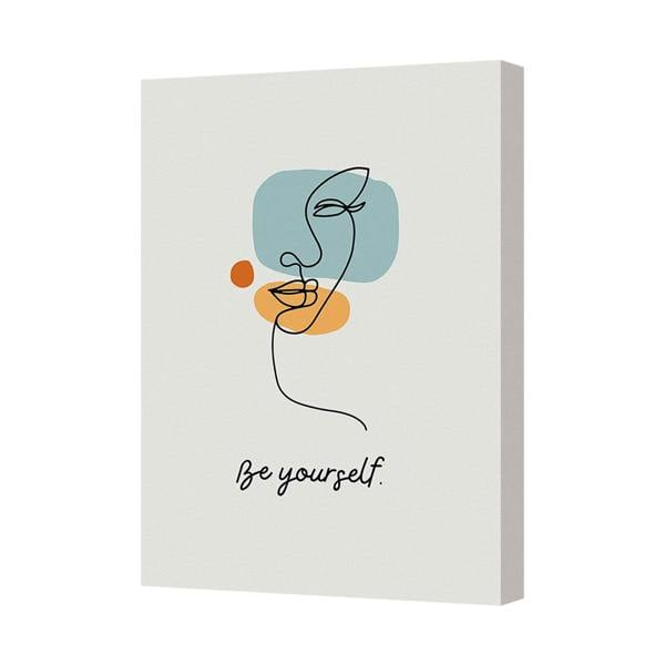 Benjamin Tate Design Be Yourself Abstract Line Art Canvas Print Wall Decor