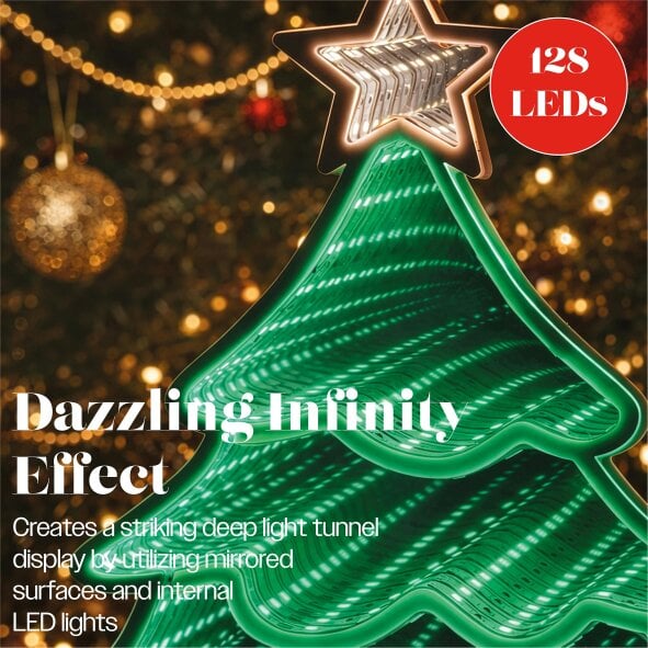 Scotts of Stow Xmas Haus Multicolour LED Infinity Light Tree Indoor Decoration