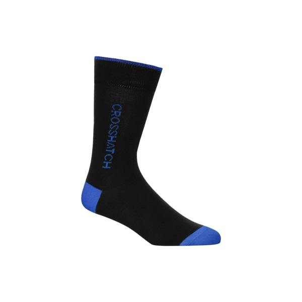 Crosshatch Mens Glowbow Crew Socks (Pack of 5) - Black/Multicoloured - 