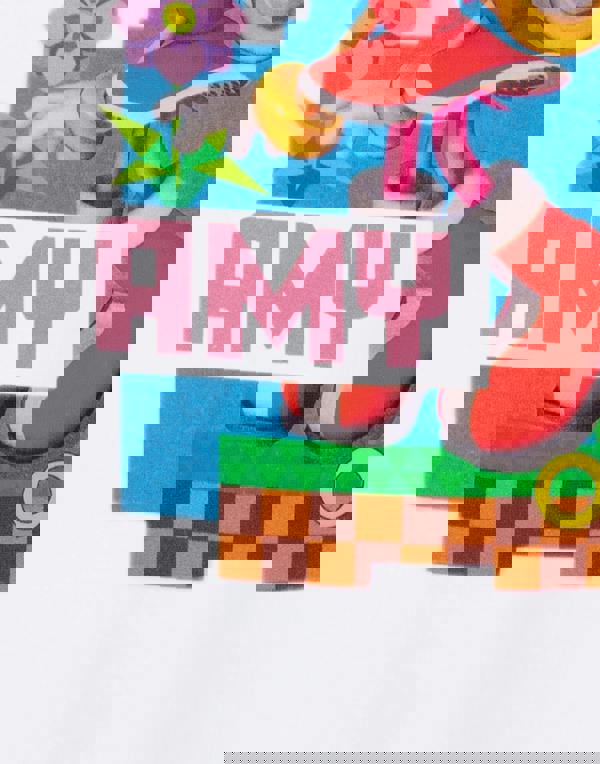 Sonic the Hedgehog Unisex Kids White Amy Short Sleeved T-Shirt