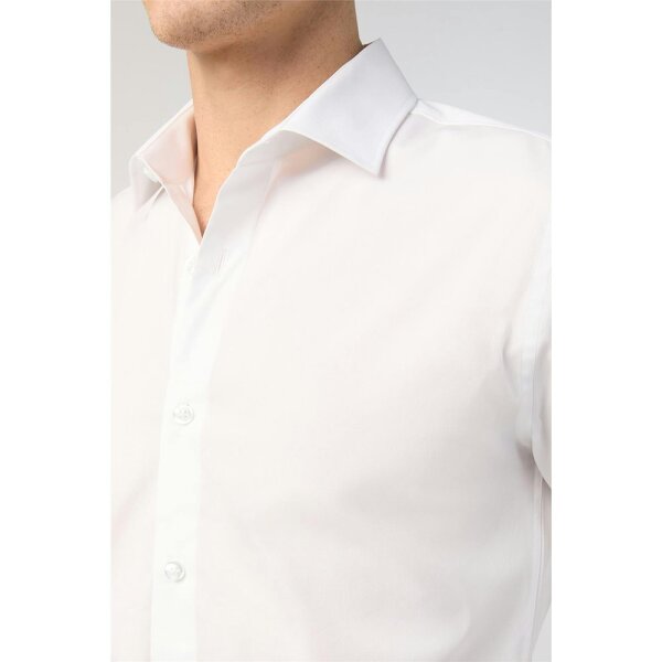Limehaus Slim Fit White Stretch Shirt