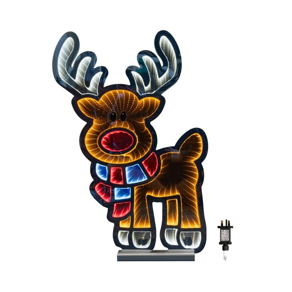 Samuel Alexander 60cm Light up Christmas Reindeer Infinity Decoration with LEDs