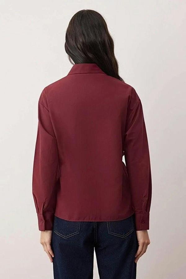 WOVCOR Regular Woven Shirt with Waist Ribbon Detail