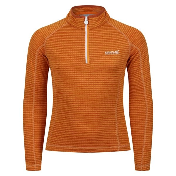 Regatta Childrens/Kids Berley Half Zip Long Sleeved Top - Orange Pepper