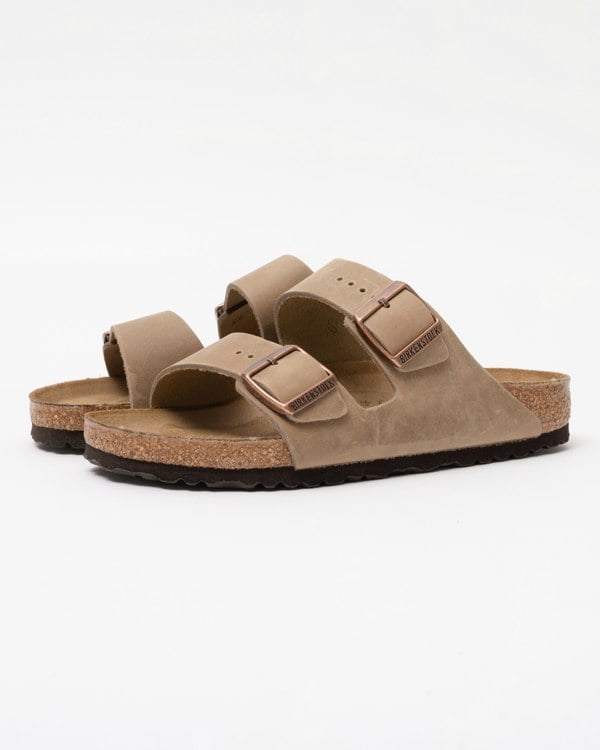 Birkenstock Arizona Oiled Leather Unisex Sandals - Tobacco Brown