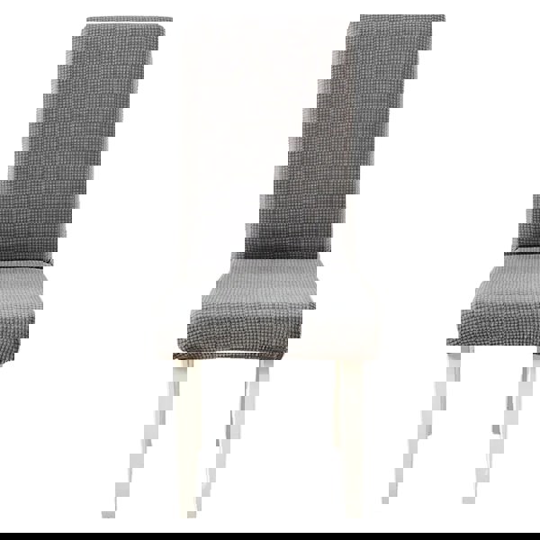 Anyseat Chair Cover Grey Corn Kernels Waterproof Universal Size for Dining Room Stretch Seat Slipcovers