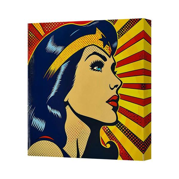 Benjamin Tate Design Pop Art Woman Canvas Print Wall Art Contemporary UK Handmade