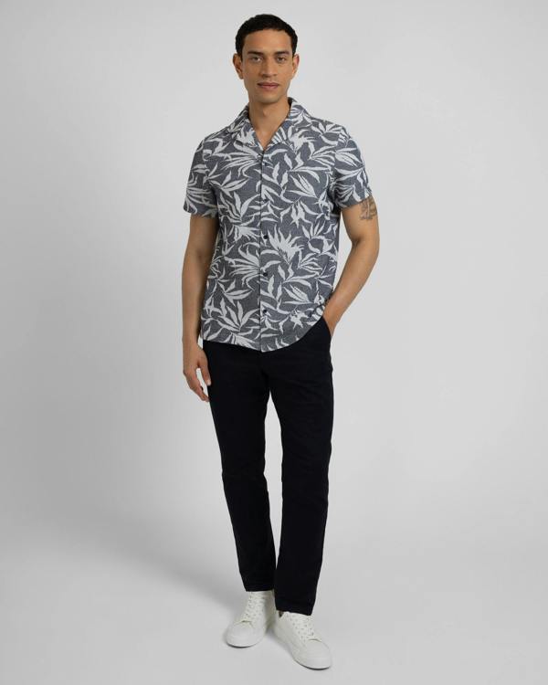 Steel & Jelly Oval - Leaf Jacquard Short Sleeve Shirt