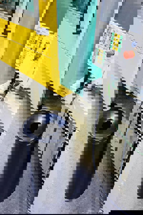 Durable Fire Extinguishing Metal Waste Bin | TUV Certified | 60L | Black