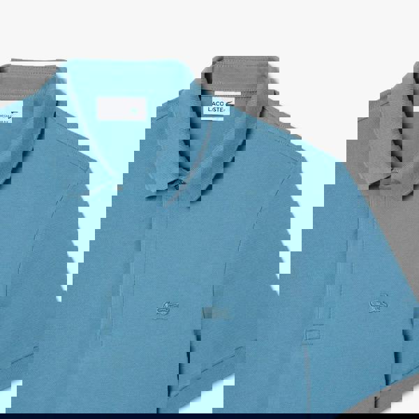 Lacoste Mens Paris Piqué Stretch Regular Polo Shirt - Sky Blue - 