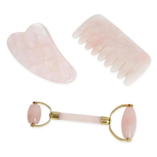 White Lotus Beauty Genuine Crystal Gua Sha Chemical Free Rose Quartz