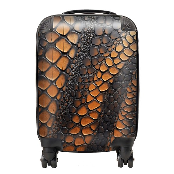 Warren Reed Snakeskin Print Suitcase