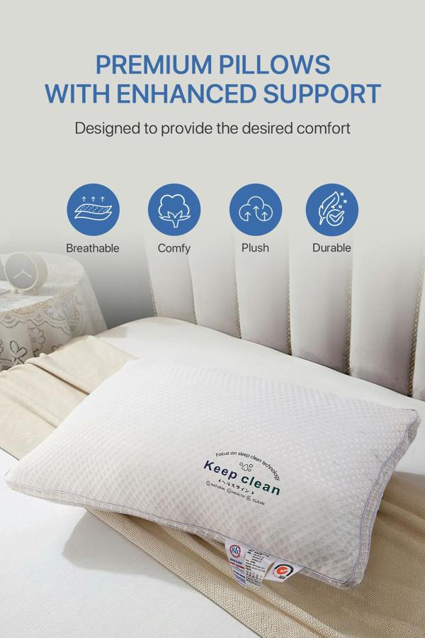 Living and Home Breathable Anti-Collapse Pillow