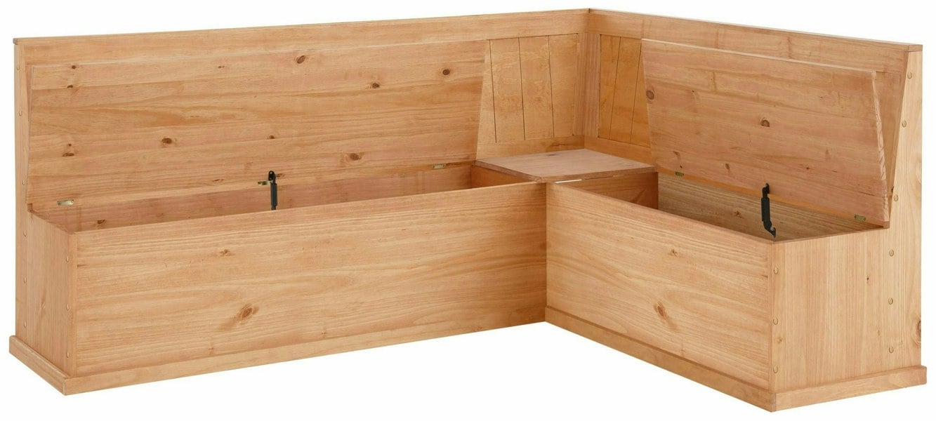 Dorel Home Sara Corner Bench L  Stain Wax 202x162x90cm