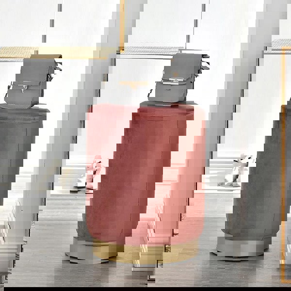 Valeria Footstool, Velvet-Weilai Concept-Weilai Concept