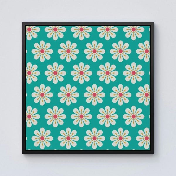 Warren Reed Daisy Pattern Framed Canvas