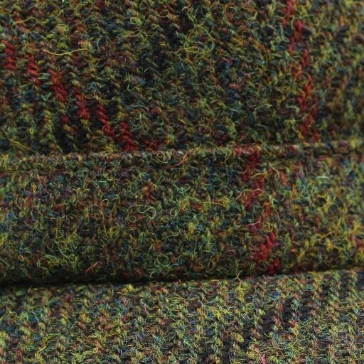 Heather Hats & Accessories Harris Tweed Traditional Cadet Cap, Satin Lining, Outdoor Wear, Rowan Olive
