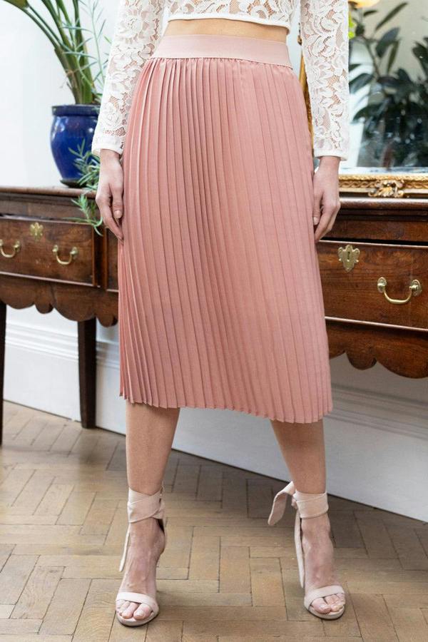 HotSquash Pleated Midi Skirt