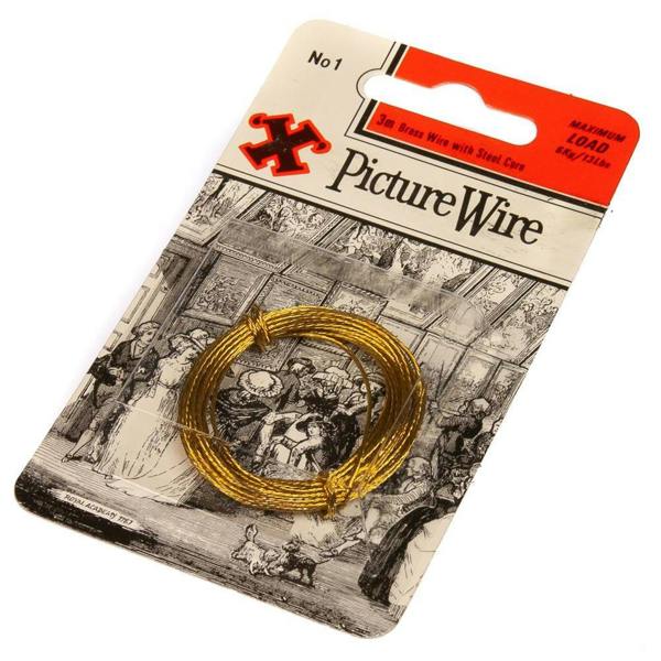 X Brass Picture Wire - Golden Yellow