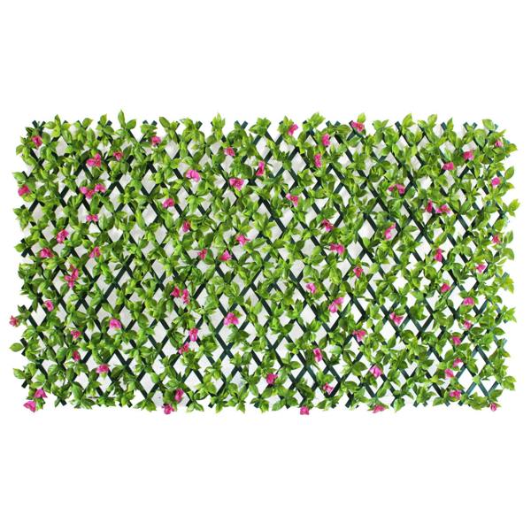 Premium Expanding Trellis Artificial Pink Bougainvillea - 1m x 2m