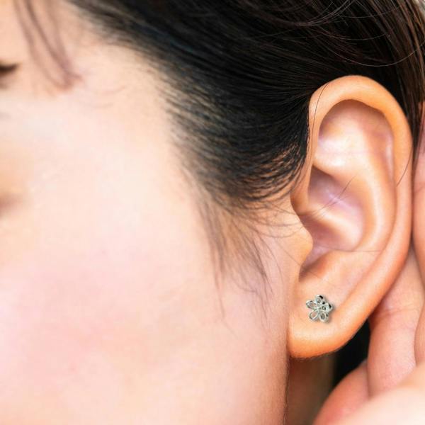 Aye Do Gifts Open Daisy Silver Stud Earrings