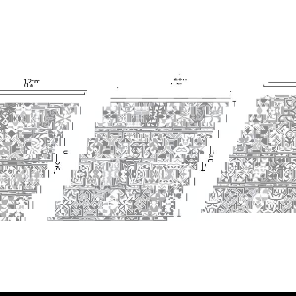 WALPLUS WFM6131 - Purbeck Stone Tiles Rug Mat 120cm x 60 cm