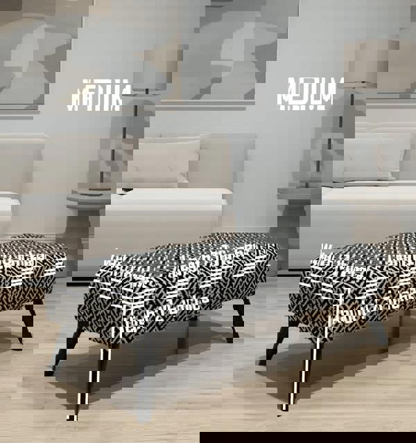 Eden embossed premium pattern Footstool window bay seat pouffe coffee table - ISTOOLS