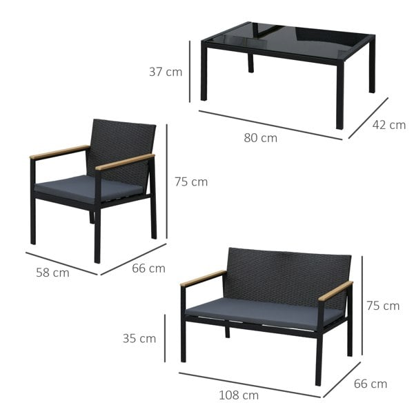 Rattan Sofa Set