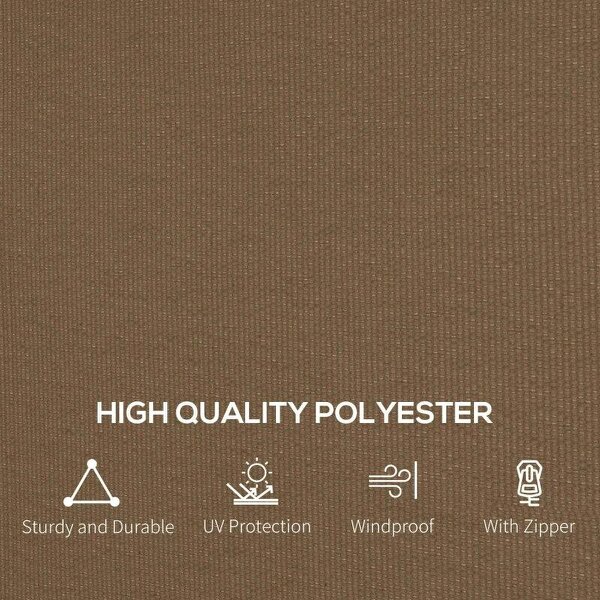 4 Pack Replacement Gazebo Curtains Privacy Panel for Most 3 x 4m Gazebo Canopy Pavillion Outdoor Shelter Sidewalls Accessories Dark Brown