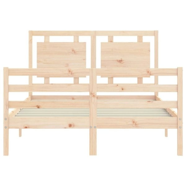 Berkfield Bed Frame with Headboard 140x200 cm Solid Wood
