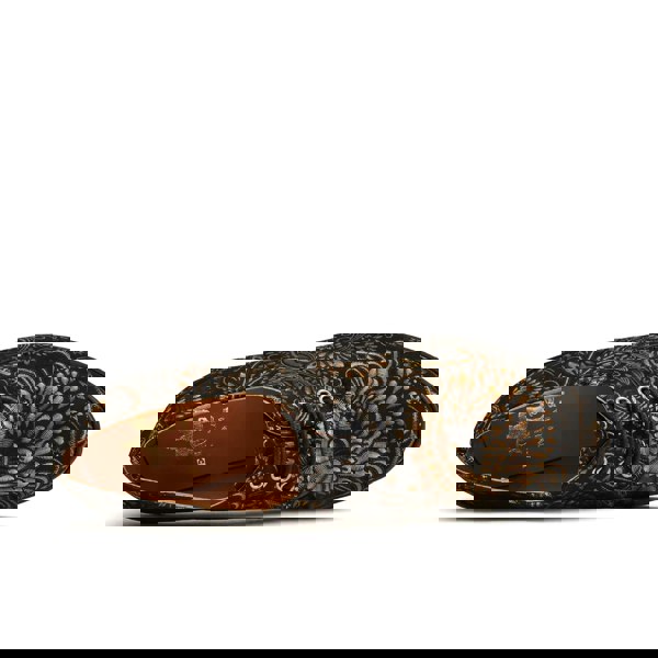 Embassy London Roulette - Gold feathers - Women's leather heeled oxford lace-up