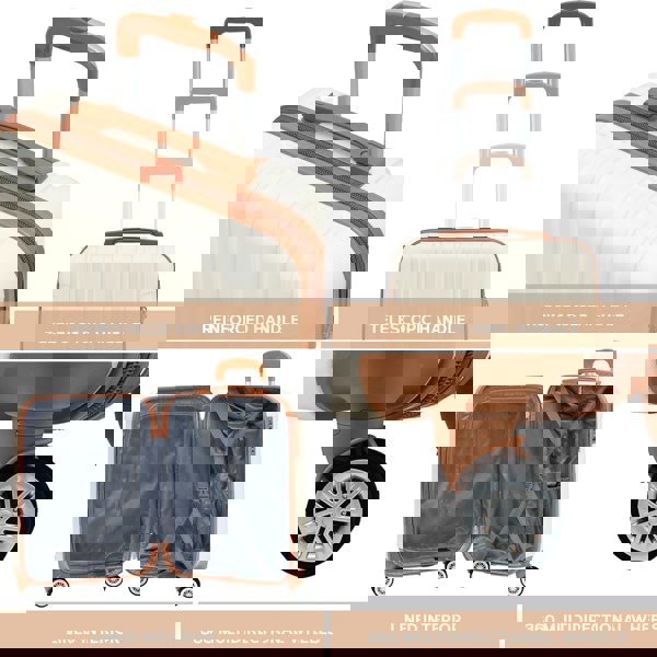 Flight Knight 55x40x20cm Cabin Carry Bag Hard Shell Suitcase TUI, Ryanair (Priority)