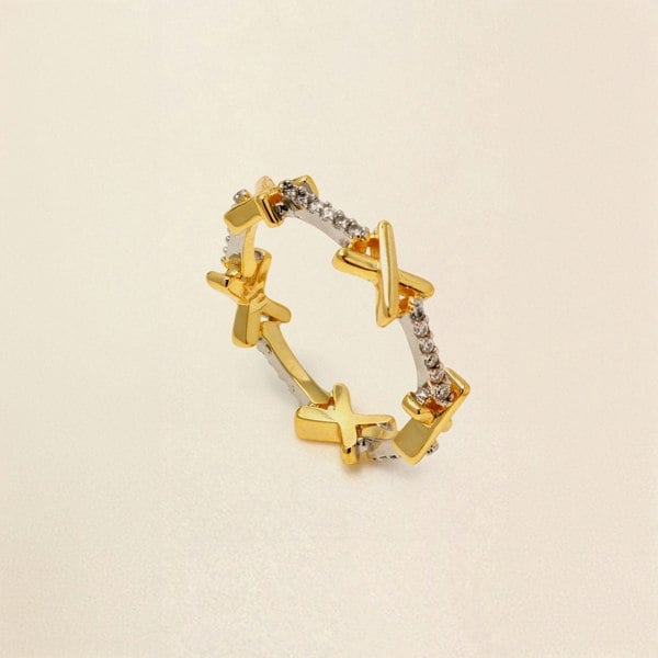 Say It With Kiss Ring - Gold & Silver Plated