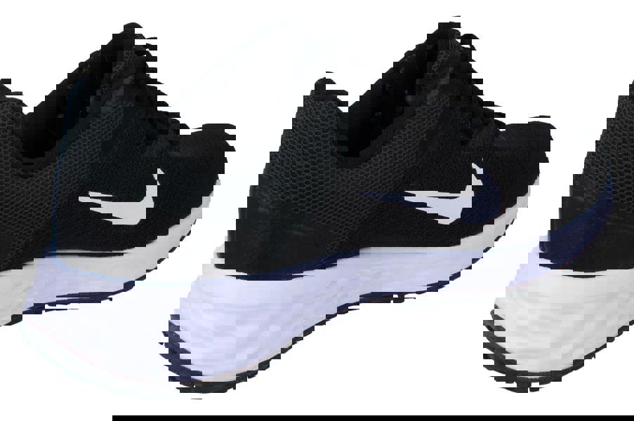 Nike Revolution 6 NN GS Trainers Dd1096  003 - Black White Dark Smoke Grey 003 - Photo 2